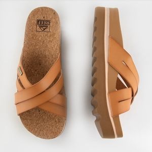 Reef Cushion Bloom Hi Slide Sandal- Natural